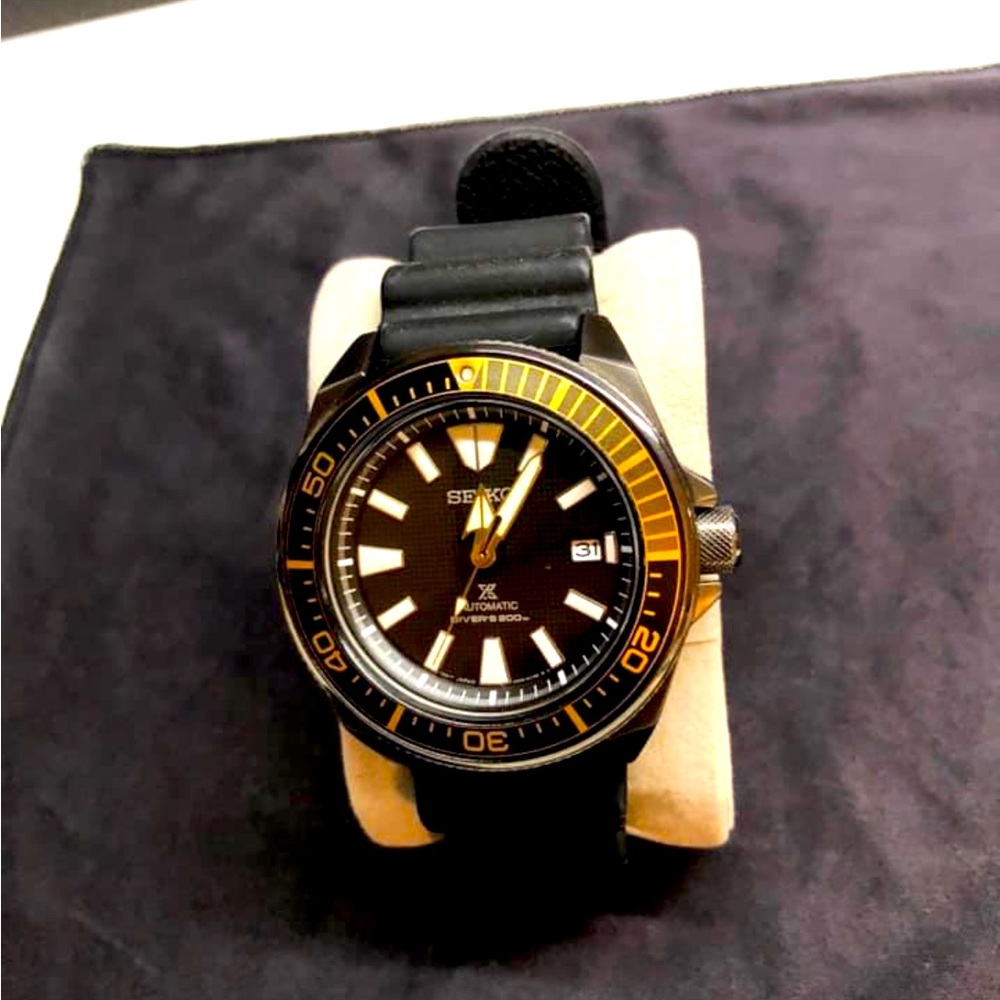 Seiko SRPB55 Mens Black Ion Prospex Automatic Dive Watch